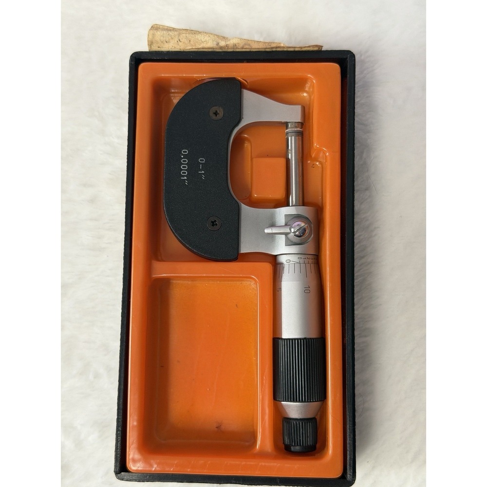 ENCO 0-1" Outside Micrometer 0.0001 Precision Machinist Measuring Tool Case